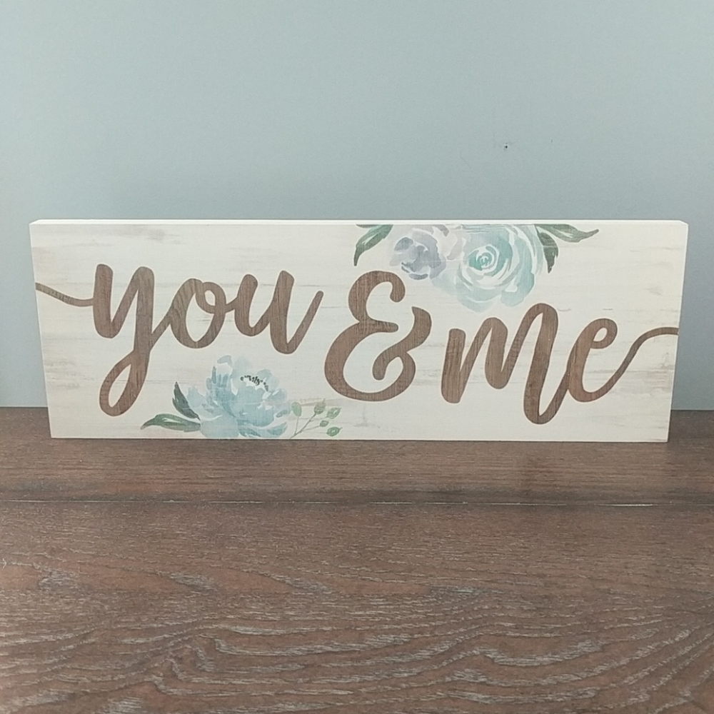 Rustic 'You & Me' Wall Decor Sign